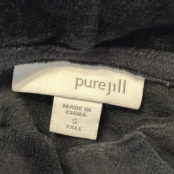 Pure Jill  * J Jill * black velour long sleeve top * sz  S Tall * * cowl neck - Picture 4 of 7